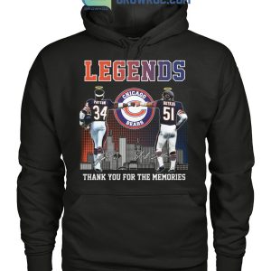 Chicago Bears Legends Payton And Butkus Memories T Shirt