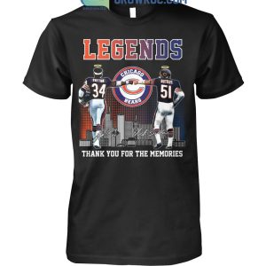 Chicago Bears Legends Payton And Butkus Memories T Shirt