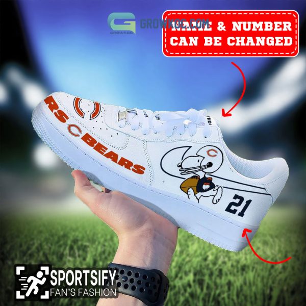 Chicago Bears NFL Snoopy Personalized Air Force 1 Low Top Shoes