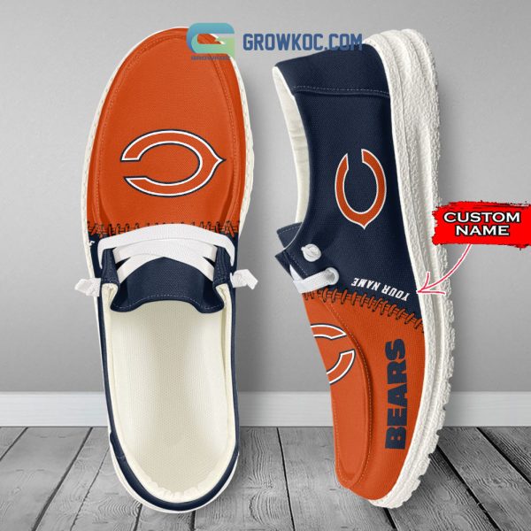 Chicago Bears Personalized Hey Dude Shoes