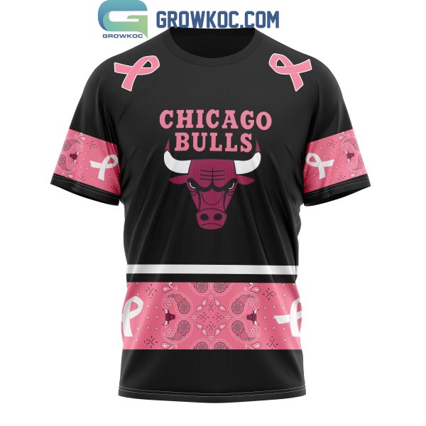 Chicago Bulls NBA Special Design Paisley Design We Wear Pink Breast Cancer Personalized Hoodie T Shirt