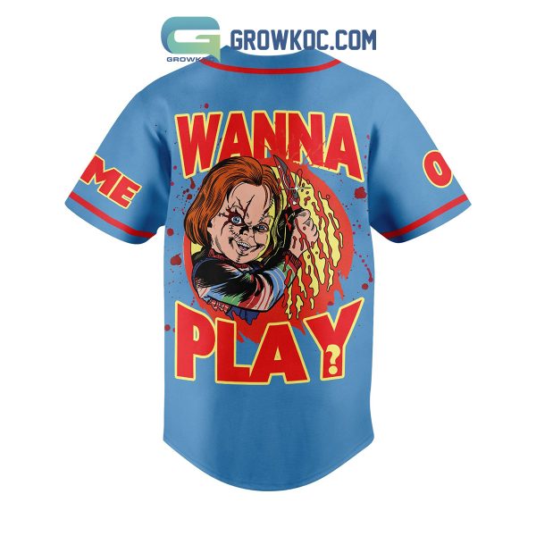 Chucky Wanna Play Horror Movies Personalized Baseball Jersey