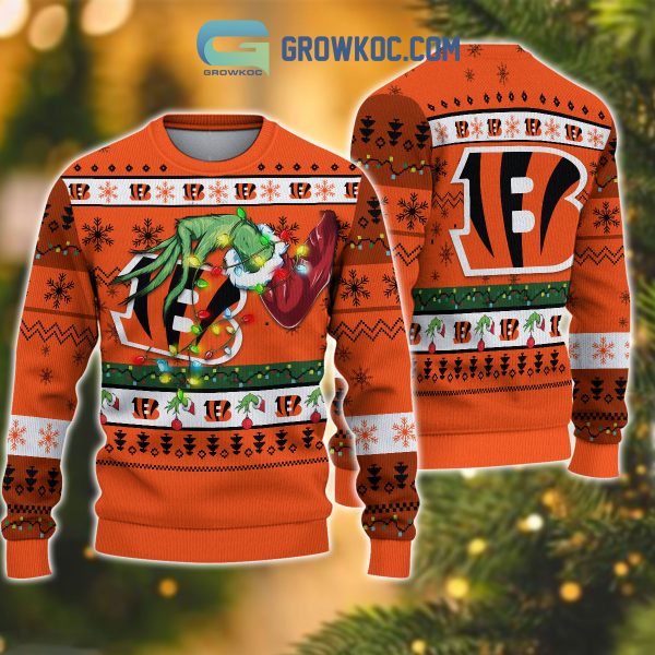 Cincinnati Bengals NFL Grinch Christmas Ugly Sweater