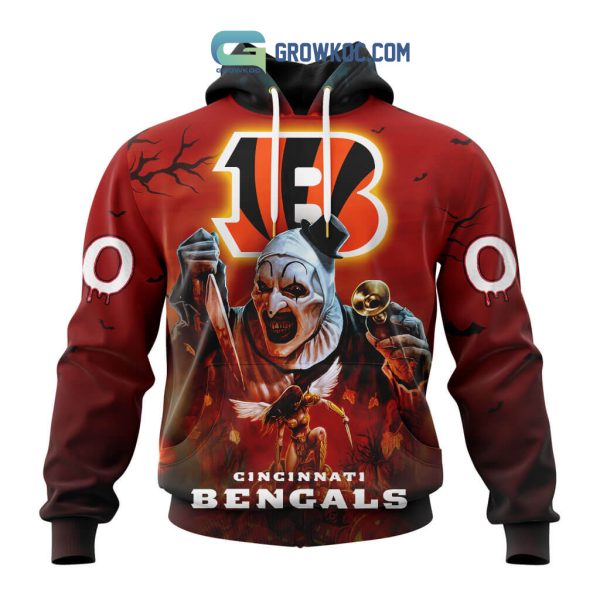 Cincinnati Bengals NFL Horror Terrifier Ghoulish Halloween Day Hoodie T Shirt
