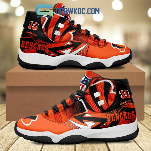 Cincinnati Bengals NFL Personalized Air Jordan 11 Shoes Sneaker