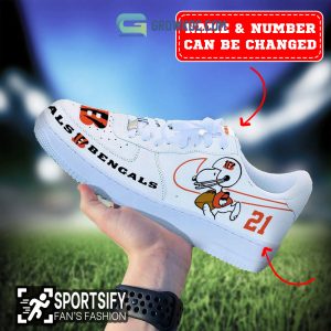 Cincinnati Bengals NFL Snoopy Personalized Air Force 1 Low Top Shoes