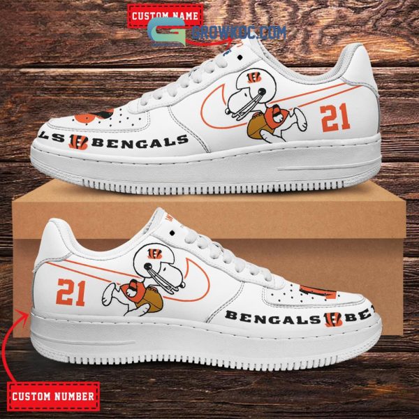 Cincinnati Bengals NFL Snoopy Personalized Air Force 1 Low Top Shoes