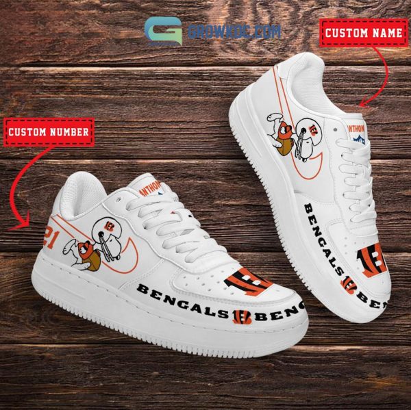 Cincinnati Bengals NFL Snoopy Personalized Air Force 1 Low Top Shoes