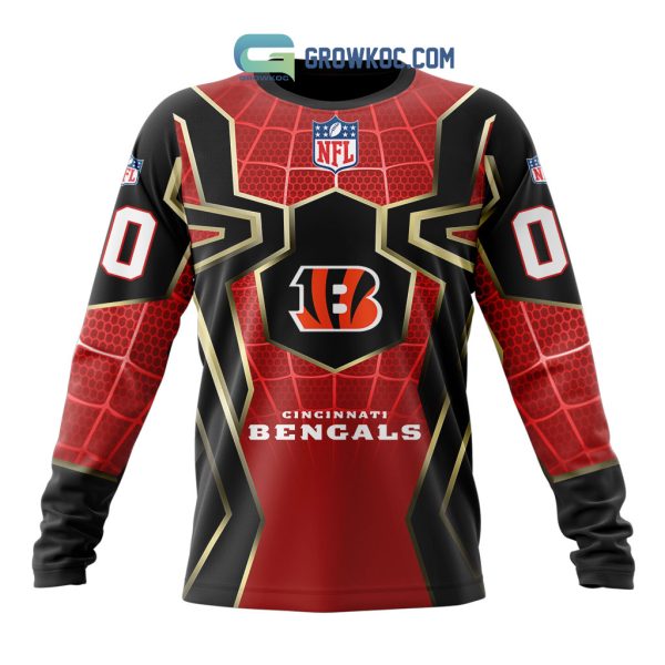 Cincinnati Bengals NFL Spider Man Far From Home Special Jersey Hoodie T Shirt