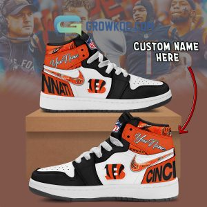 Cincinnati Bengals Personalized Air Jordan 1 High Top Shoes Sneakers