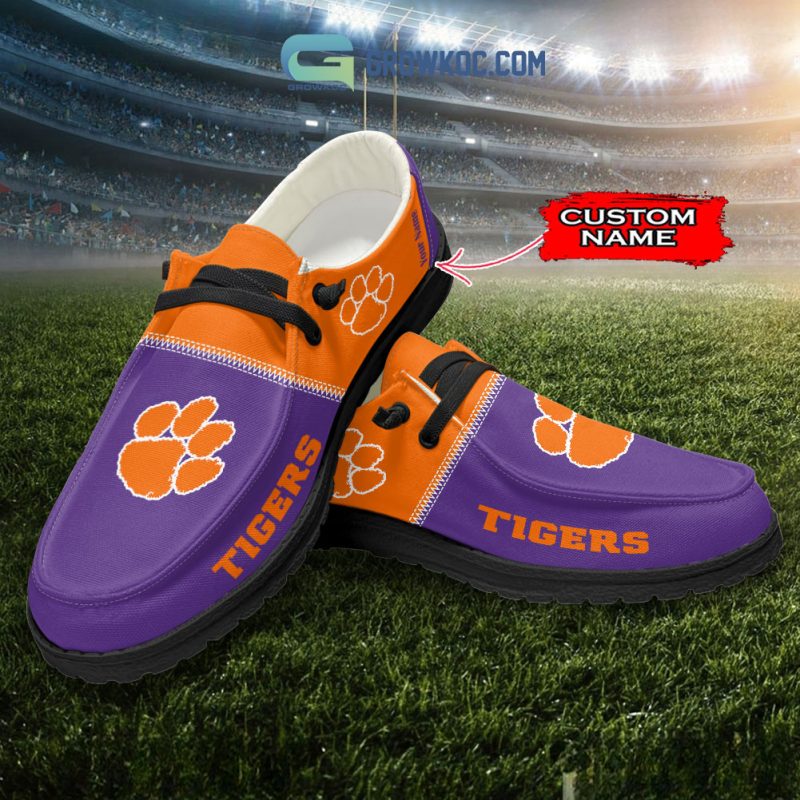 Clemson Tigers Personalized Hey Dude Shoes - Growkoc