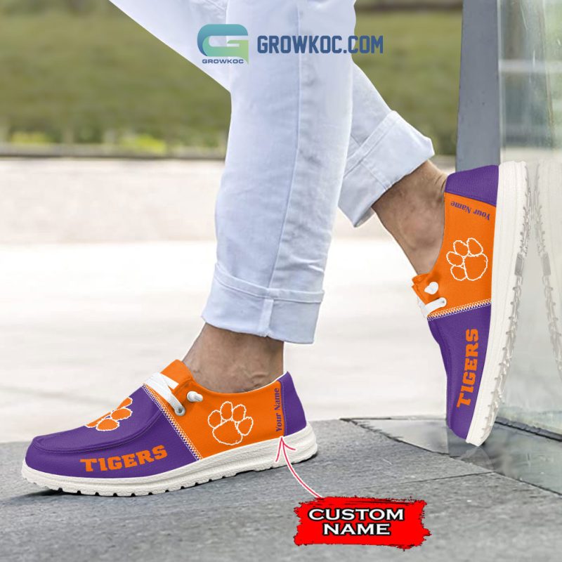 Clemson Tigers Personalized Hey Dude Shoes - Growkoc