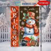 Dallas Cowboys Football Snowman Welcome Christmas Personalized House Gargen Flag