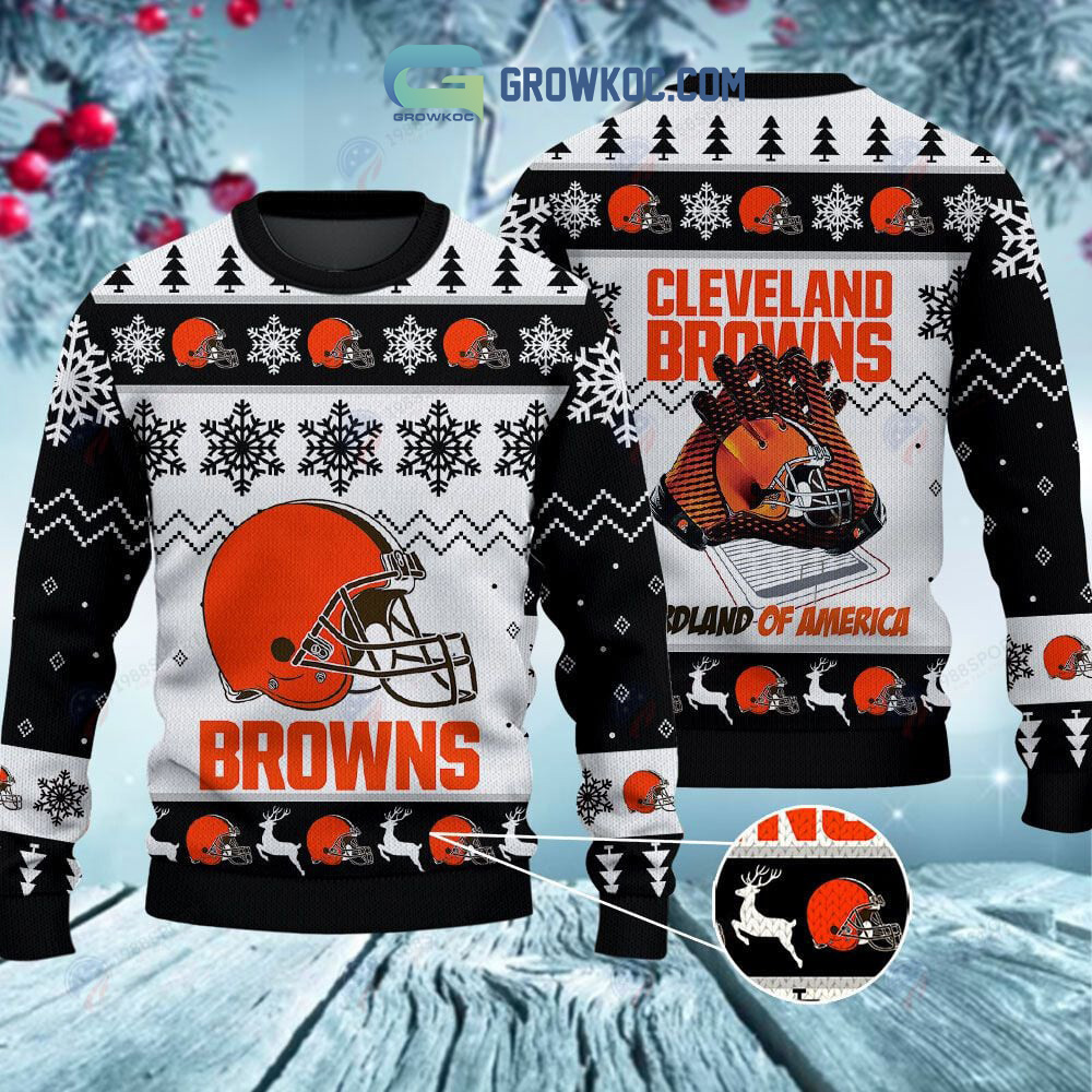 NFL Logo Ugly Christmas Sweater - Cleveland Browns Gifts For Him - NFL Ugly  Christmas Sweaters