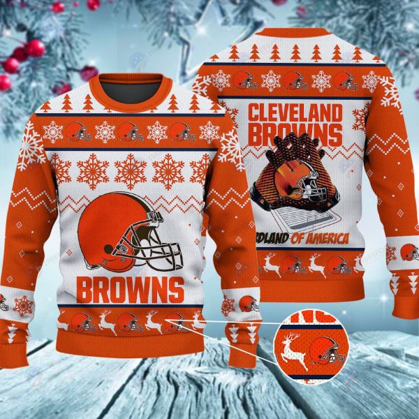 Cleveland Browns Hardland Of America Christmas Ugly Sweater