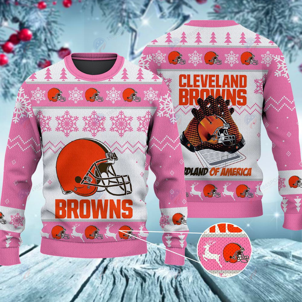 Cleveland Browns Hardland Of America Christmas Ugly Sweater Growkoc