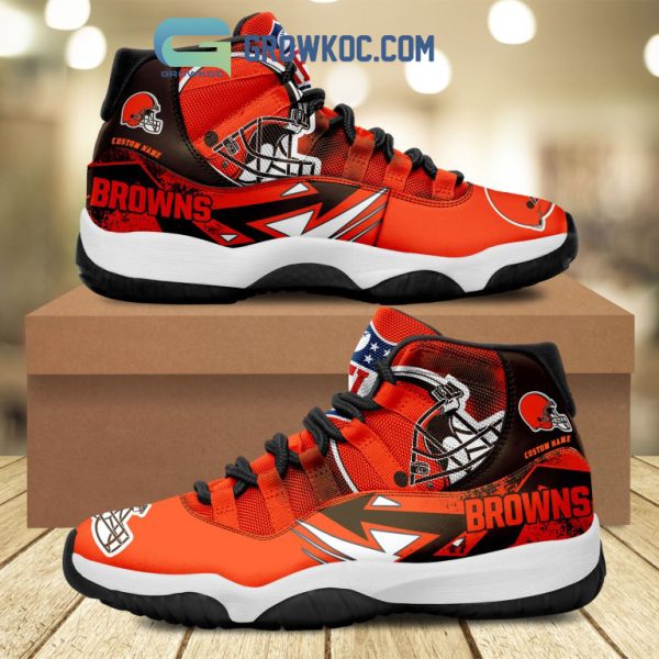 Cleveland Browns NFL Personalized Air Jordan 11 Shoes Sneaker