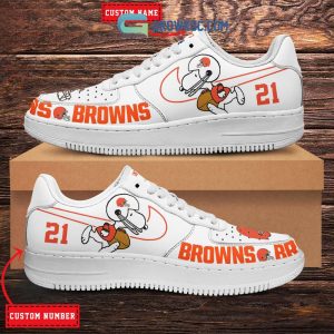 Cleveland Browns NFL Snoopy Personalized Air Force 1 Low Top Shoes