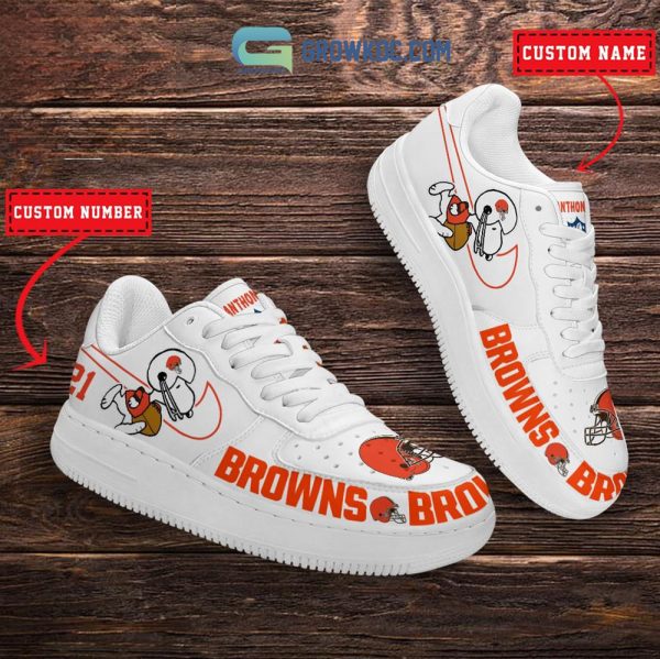 Cleveland Browns NFL Snoopy Personalized Air Force 1 Low Top Shoes