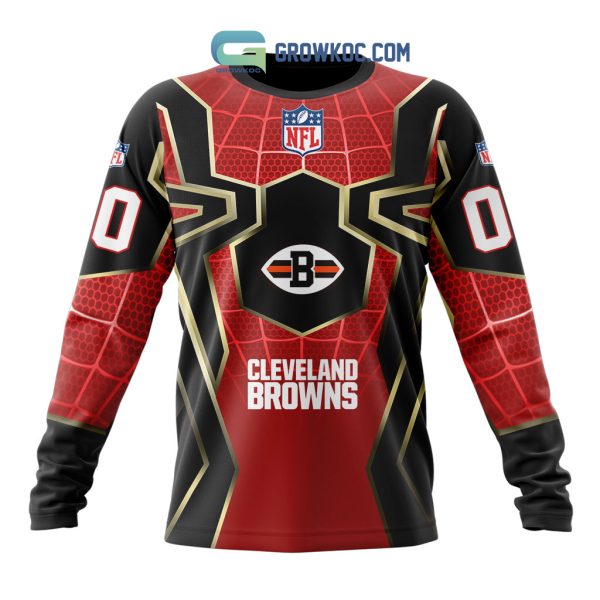 Cleveland Browns NFL Spider Man Far From Home Special Jersey Hoodie T Shirt