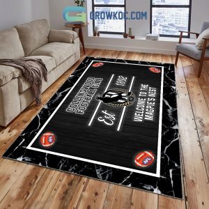 Collingwood Football Club EST 1892 Welcome To The Magpies Nest Rug