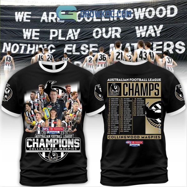 Collingwood Magpies 2023 AFL Champions Best Team Hoodie T Shirt