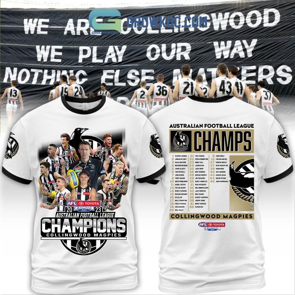 Collingwood Magpies 2023 AFL Champions Best Team Hoodie T Shirt