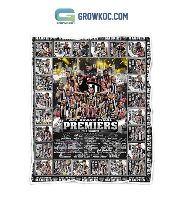 Collingwood Magpies AFL Grand Final Premiers 2023 Fleece Blanket Quilt