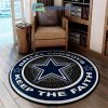 Detroit Lions Keep The Faith Round Rug Carpet