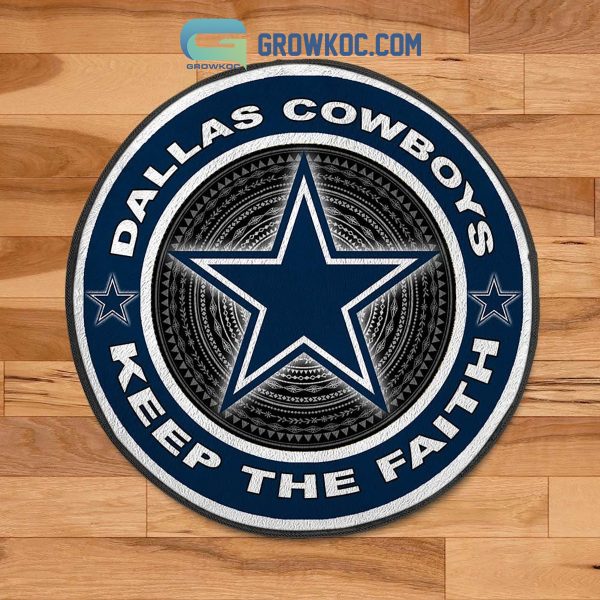 Dallas Cowboys Keep The Faith Round Rug Carpet