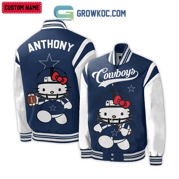 Dallas Cowboys NFL Hello Kitty Personalized Baseball Jacket