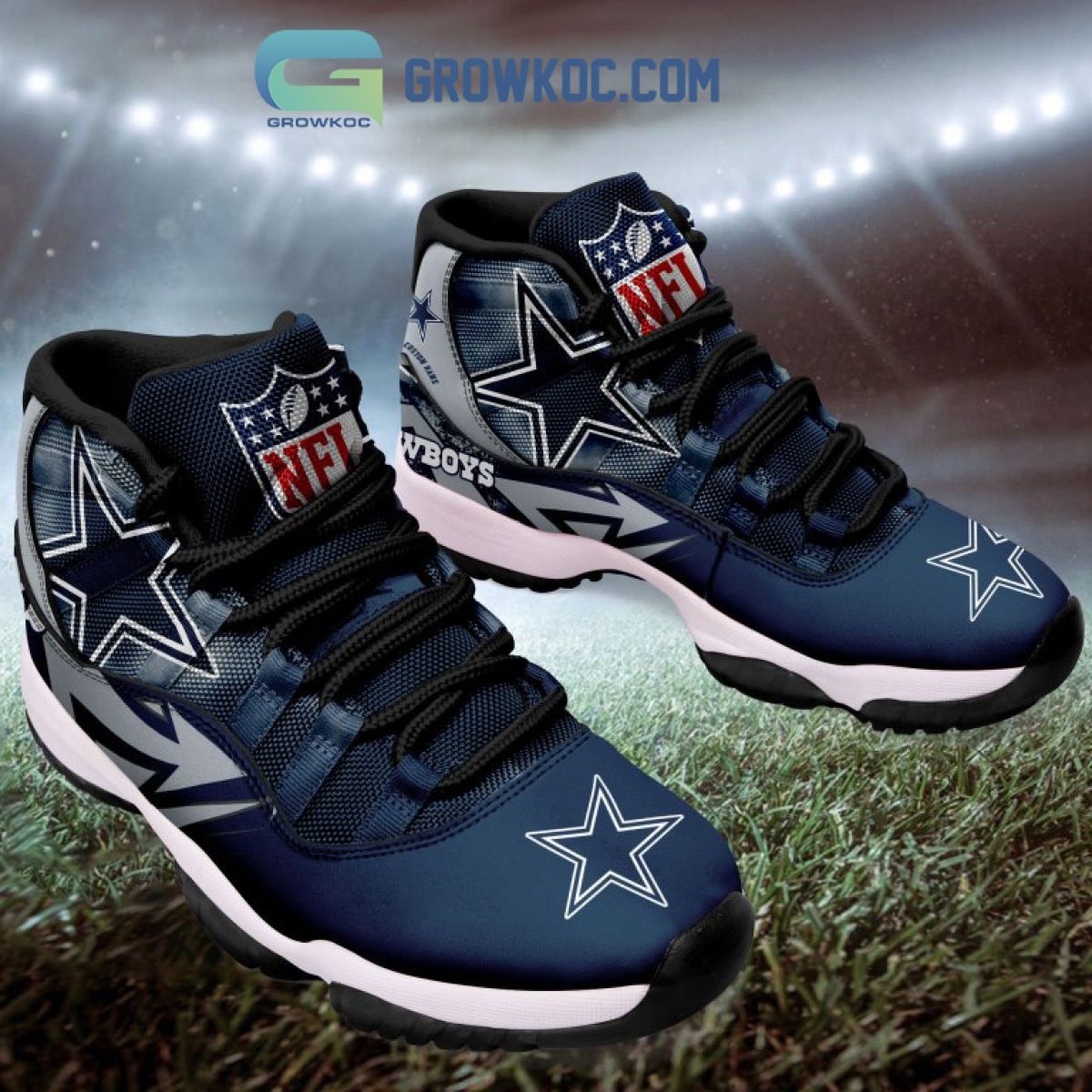 Personalized Dallas Cowboys Jordan Shoes - Dallas Cowboys Home