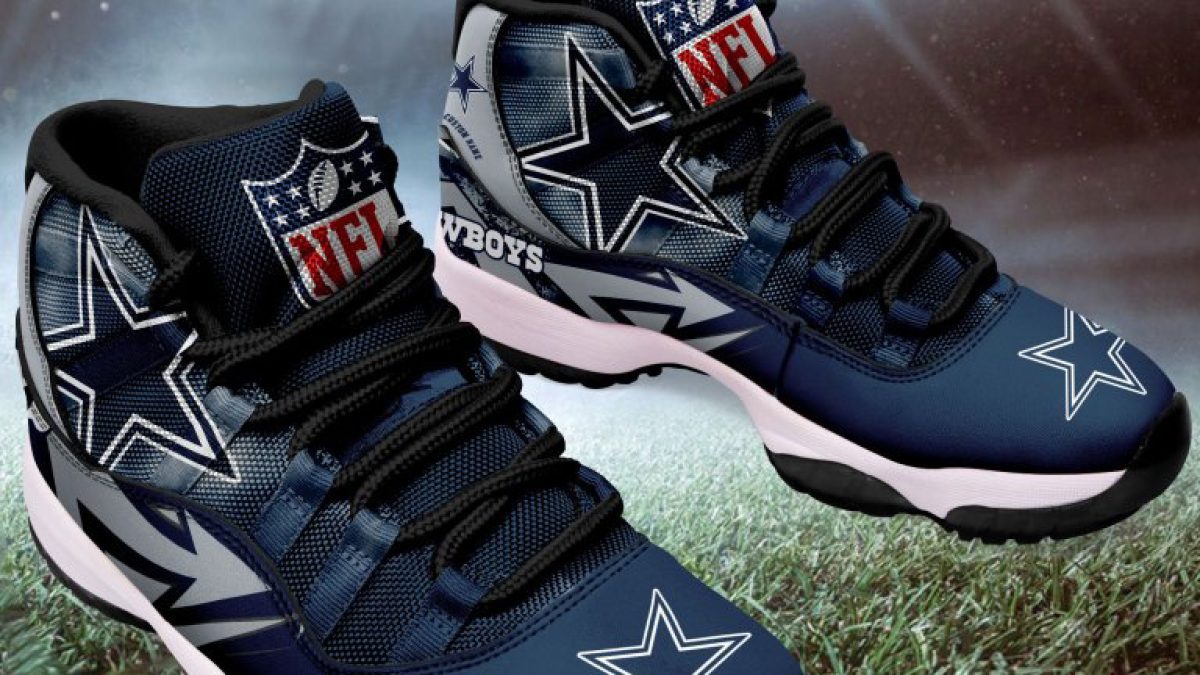 Dallas Cowboys Custom Name Air Jordan 11 Sneakers Shoes