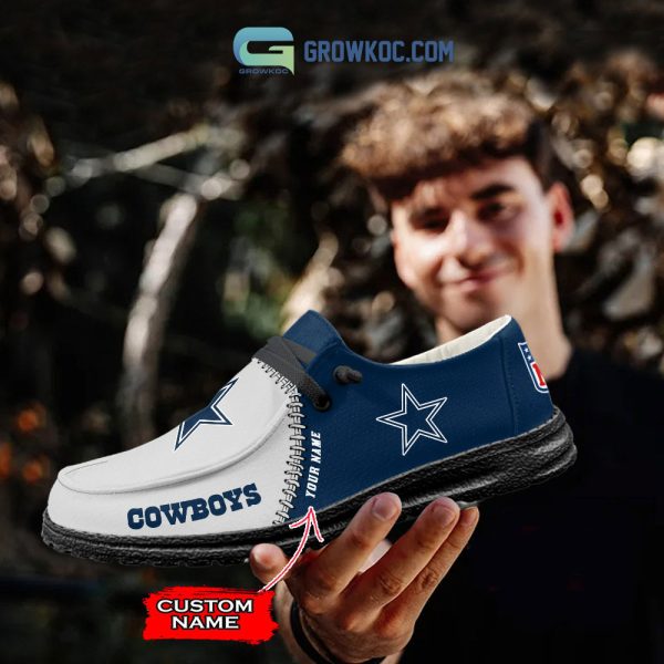 Dallas Cowboys Personalized Hey Dude Shoes