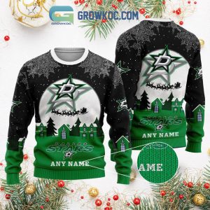 Dallas Stars NHL Merry Christmas Personalized Ugly Sweater