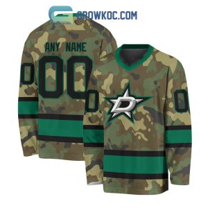 Dallas Stars Special Camo Veteran Design Personalized Hockey Jersey