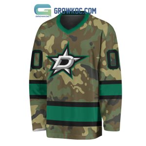 Dallas Stars Special Camo Veteran Design Personalized Hockey Jersey