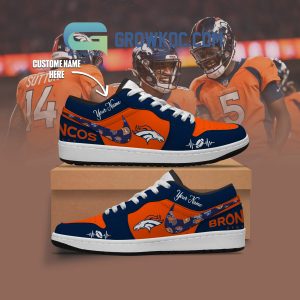 Denver Broncos NFL Personalized Air Jordan 1 Shoes