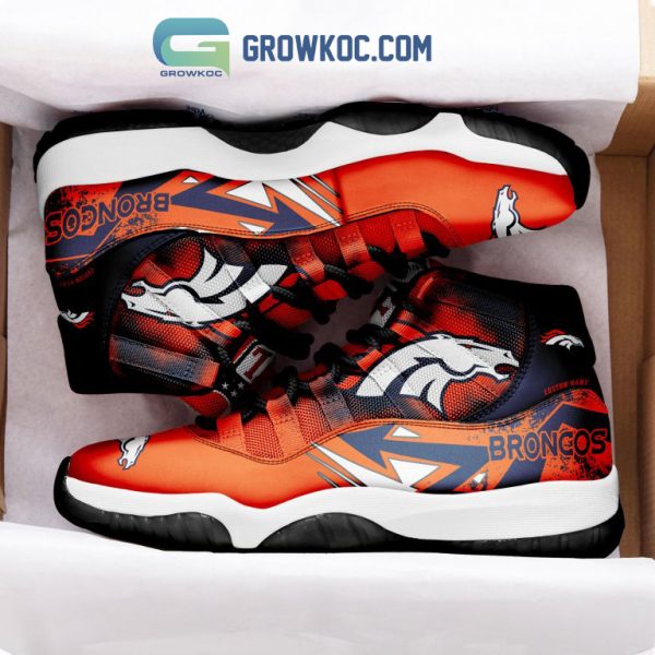 Denver Broncos NFL Personalized Air Jordan 11 Shoes Sneaker