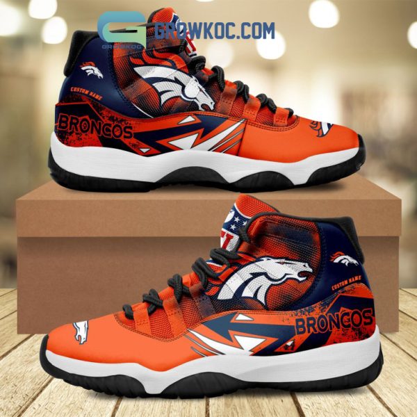 Denver Broncos NFL Personalized Air Jordan 11 Shoes Sneaker