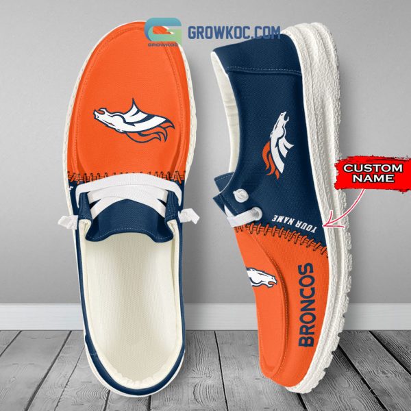 Denver Broncos Personalized Hey Dude Shoes