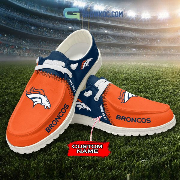 Denver Broncos Personalized Hey Dude Shoes