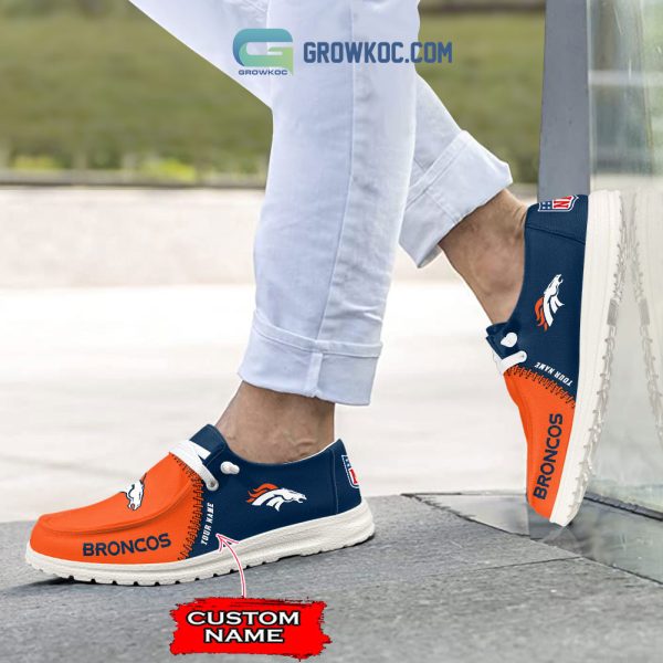 Denver Broncos Personalized Hey Dude Shoes