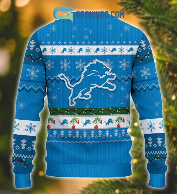 Detroit Lions NFL Grinch Christmas Ugly Sweater