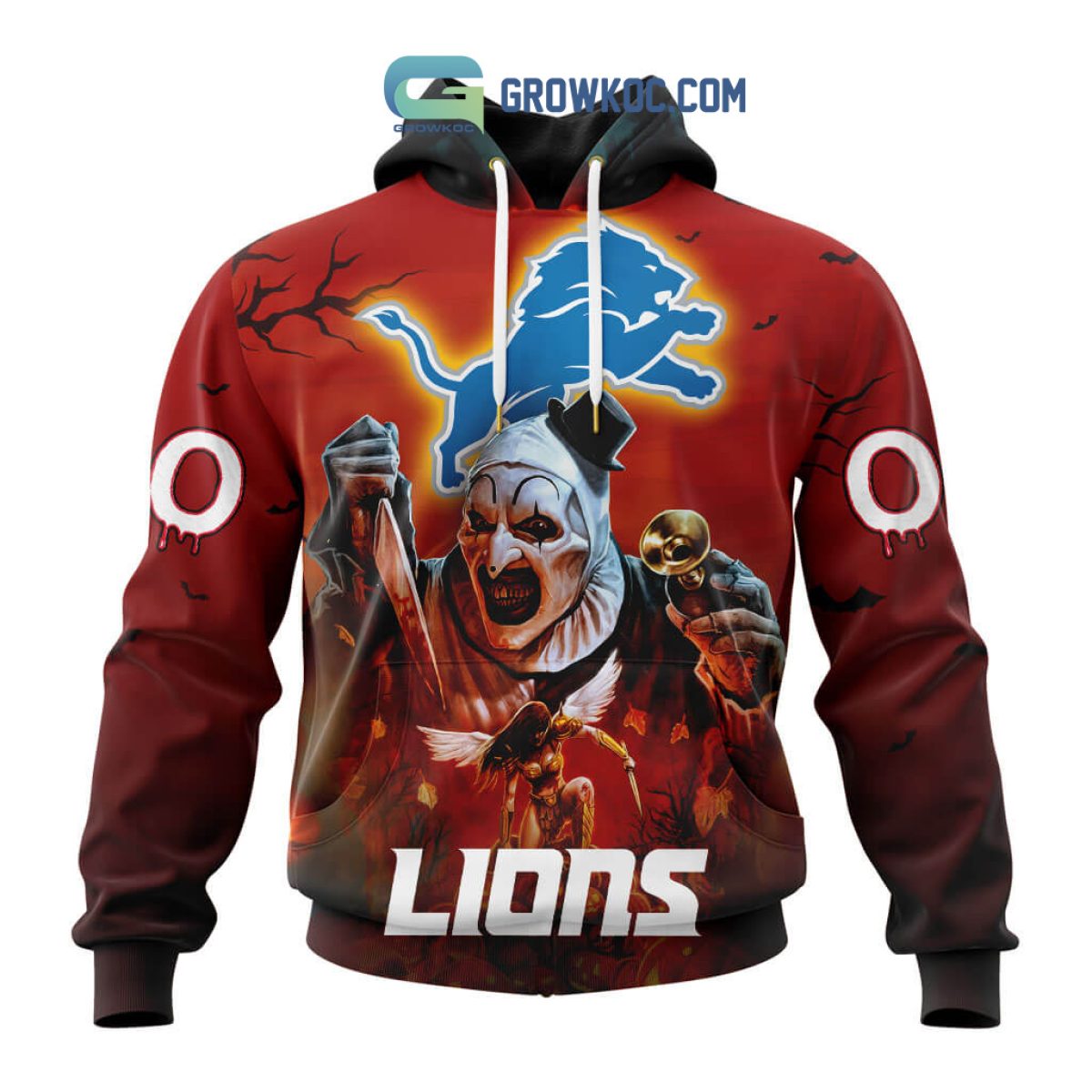 Detroit Lions Blood Jersey NFL Halloween T-shirt, Hoodie - Tagotee