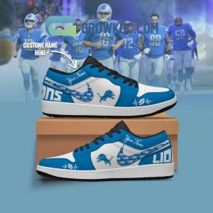 Detroit Lions NFL Personalized Air Jordan 1 Shoes