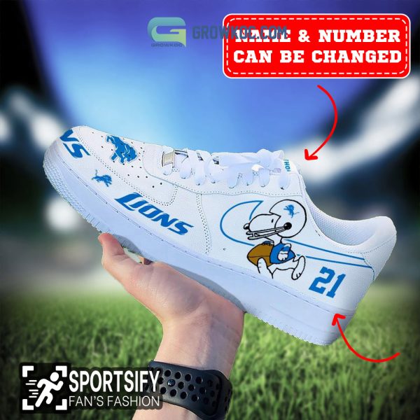 Detroit Lions NFL Snoopy Personalized Air Force 1 Low Top Shoes