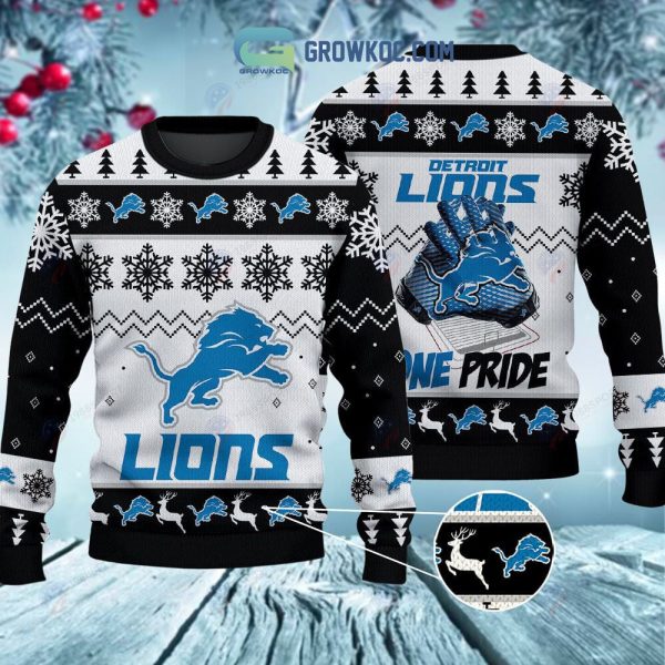 Detroit Lions One Pride Christmas Ugly Sweater