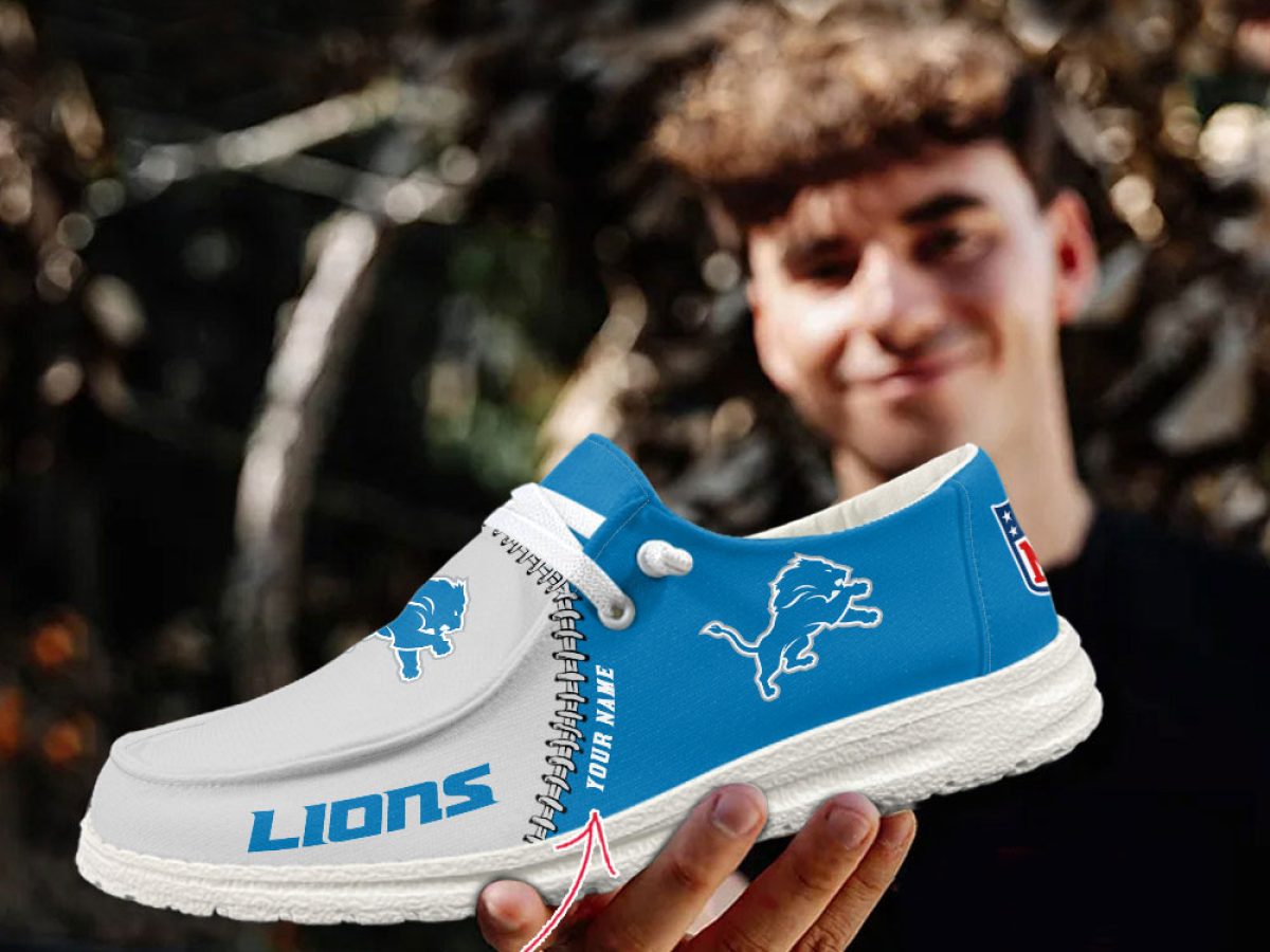 Detroit Lions Custom Name Air Jordan 11 Sneaker Shoes For Sport