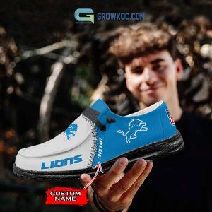 Detroit Lions Personalized Hey Dude Shoes